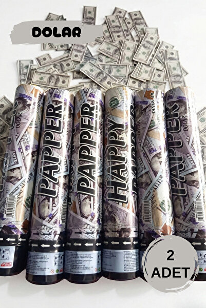 Yusuf Konfeti Dünyası Levent Kütük Dolar Konfeti Düğün, Kına Gecesi, Nişan, Parti, Nikah, Doğum Günü, Özel Günler İçin (2 Adet)
