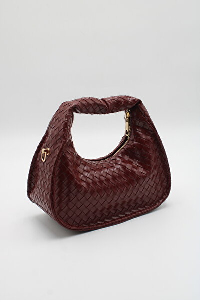 LASSO Women's Braided Soft Leather Zippered Long Strap Hand, Arm and Shoulder Bag