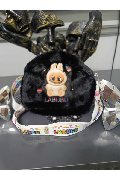 elaa aksesuar Labubu Patterned Children's Bag with Shoulder Strap