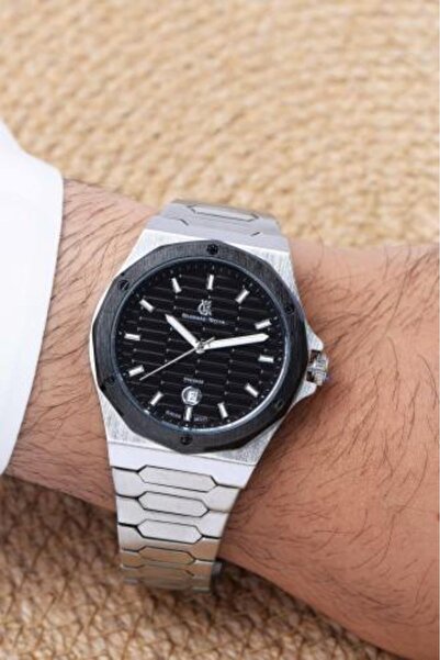 GOSAL Royal Men's Watch GR-19185 Silver Black Dial