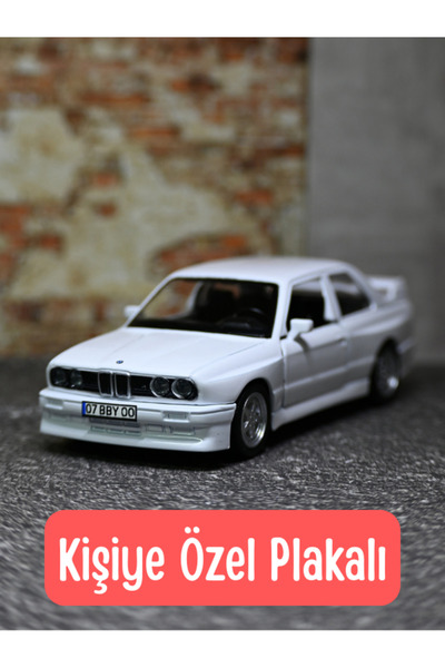 bebeym Bmw M3 (E30) Metal Araba - 1:32 Ölçek BMW M3 Oyuncak Araba - Beyaz