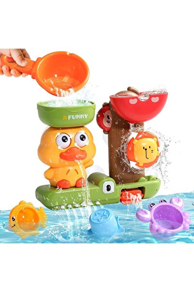 Generic ألعاب استحمام للأطفال الصغار مزودة بثلاثة أكواب شفط قوية