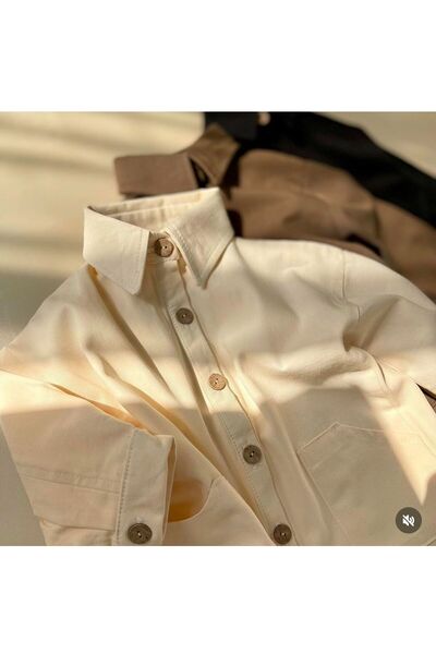 bohemiankids Krem Unisex Gabardin 1-4 Yaş Tulum