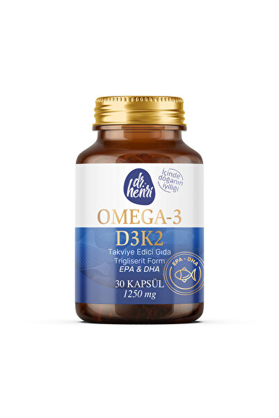 Dr.Henri Omega-3 D3K2 EPA & DHA 30 Kapsül