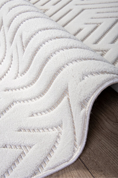 ANUTYA HOME Krem İskandinav Bohem Saçaklı Oturma Odası Salon Mutfak Antre Koridor Yatak Odası Halısı