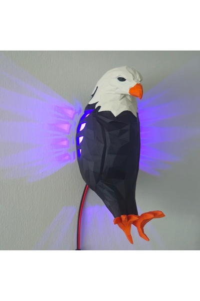 JETJEST 3d Rgb Işıklı Kartal Aplik- Tasarım