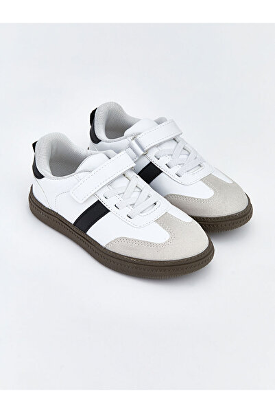 LC Waikiki Lcw Steps White Lace-Up and Velcro Baby Boy Sneakers