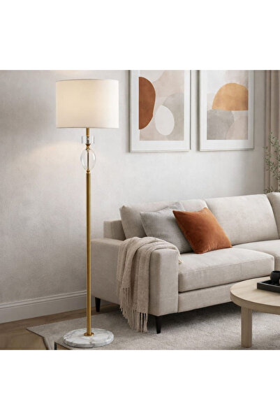 Tasamem Dafia Gold crystal floor lamp