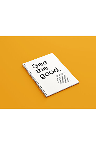 ARTHOUSECOLLECTIVE A4 Spiral Notebook - Unlined School Notebook - 80 Sheets / 160 Pages - See the Good