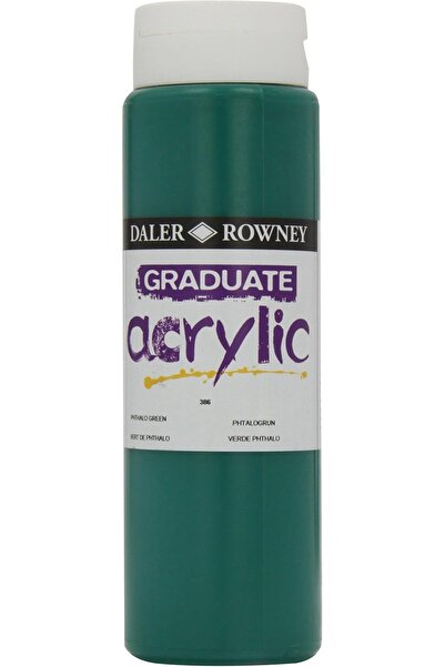 Daler Rowney Acrylic Paint, 500 ml, Phthalo Green