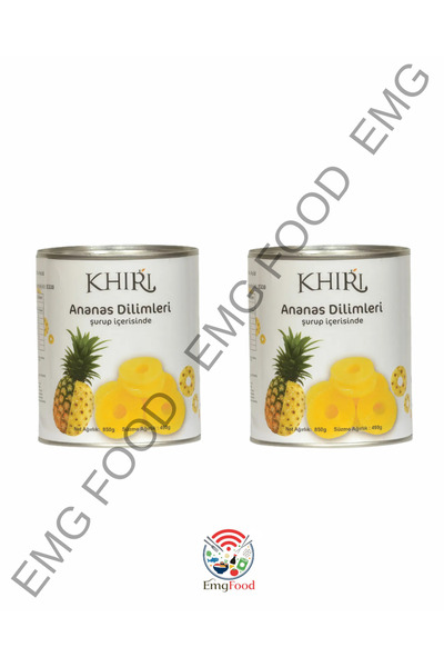 Khiri Konserve Ananas Dilimleri ( Sliced Pineapple) - 850g X 2 Adet