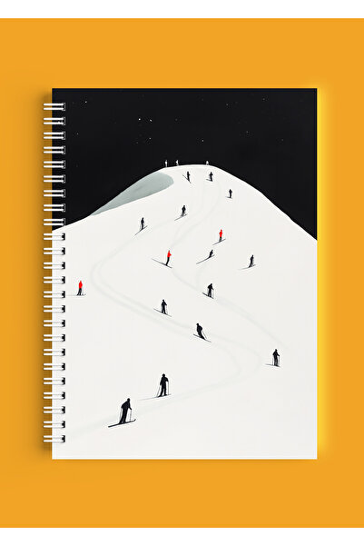 ARTHOUSECOLLECTIVE A4 Spiral Notebook - Unlined School Notebook - 80 Sheets / 160 Pages - Ski Poster Cover