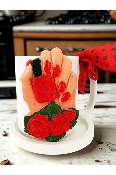 ABAS Turkish Coffee Cup with Nail Polish Hand
