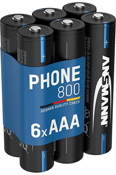 ANSMANN بطاريات AAA قابلة لإعادة الشحن من نوع NiMH سعة 800 مللي أمبير - عبوة ...