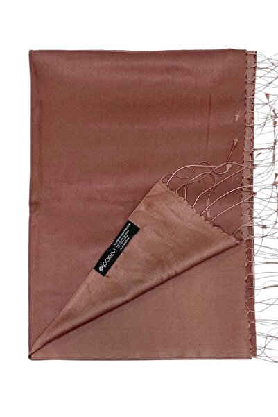 ipekevi Çift Taraflı İpek Şal - Koyu Kiremit
