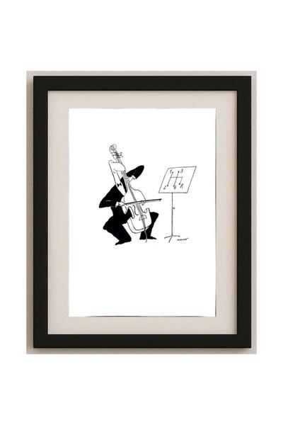 karikatural Ivan Haramija 43x30cm Orijinal Karikatür Tablo