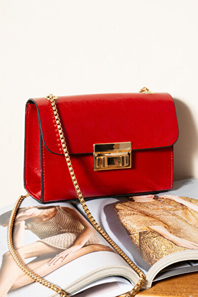 MY VİNTAGE Women's Cross Chain Strap Shoulder Bag