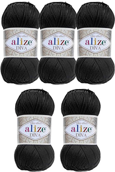 Alize Diva Summer Spring Glitter Tie Rope, No. 60 (5 pieces)