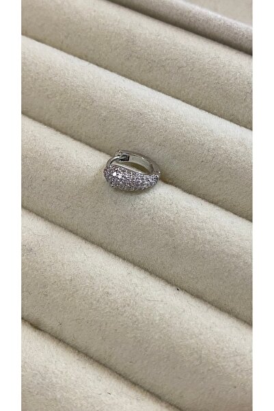 SELUVİA Çelik Antialerjik Zirkon Taşlı Bombe Halka Minimalist Tragus Earcuff ...