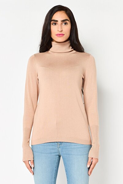 Reserved Men Turtle Neck Long Sleeves Knitted Sweater, Tan