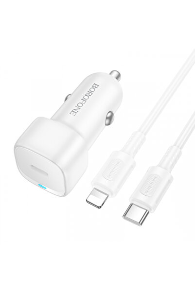 Borofone Incarcator Auto Cu Cablu Lightning BZ34A Cloud, 20W, 3A, 1 x USB-A -...