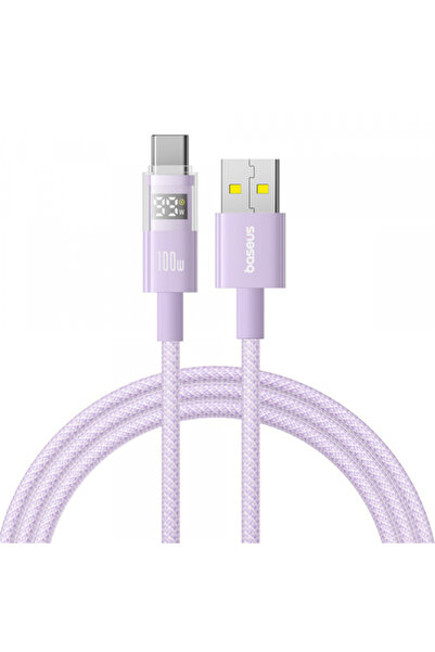 Baseus USB-A - USB-C Display 2 Data and Charging Cable, 100W, 2m, Purple P10382701511-01
