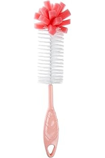 SanalAMCA Store فرشاة زجاجات الأطفال الإسفنجية من بيبي جيم باللون الوردي