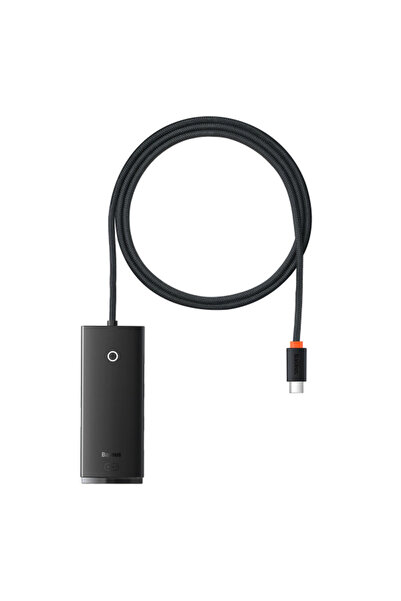 Baseus Hub USB-C Lite, 4 x USB-A 3.0 - 1 x USB-C, 1m, Negru WKQX030401
