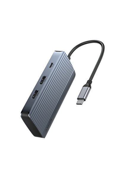 Anker Hub USB-C Anker, 1 x USB-A 3.2 - 3 x USB-A - 1 x USB-C - 2 x HDMI, Gri A83740A2