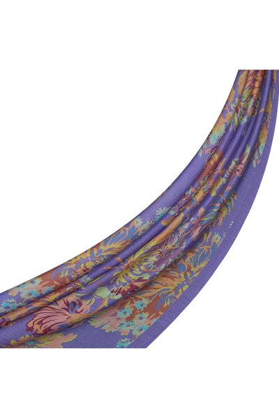 ipekevi Şal Tensoft cu model - Model Crizantemă - Mov