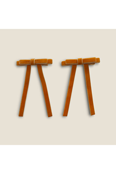 CaramelPeel Women's Children's Mustard Color Bow Buckle - Pack of 2 School Bu...