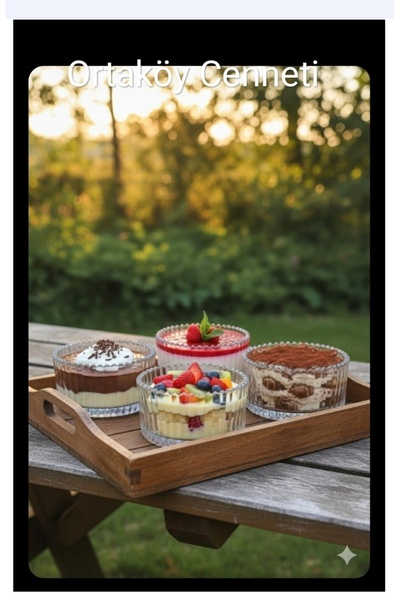 ORTAKÖY CENNETİ 4 ad çizgi mod. Tatlı çerez kasesi şık görünüm 275 cc Hacim 1...