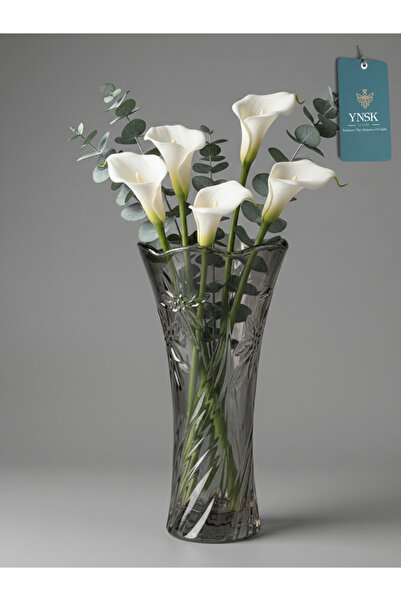 YNSK Luxury |   Iris |   Glass Vase, Table Decoration Flower Holder, Arrangement |   22 cm