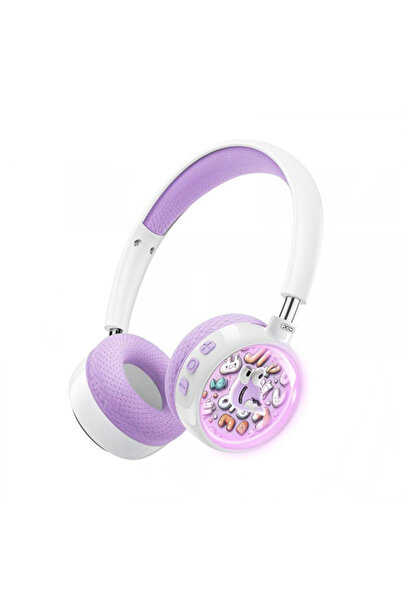 XO Design Cască handsfree Bluetooth BE57 cu desene animate pentru copii, A2DP, Mov