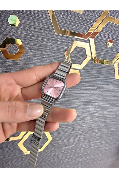 LOOQ ساعة يد نسائية فاخرة بقرص مربع (حزام قابل للتعديل)