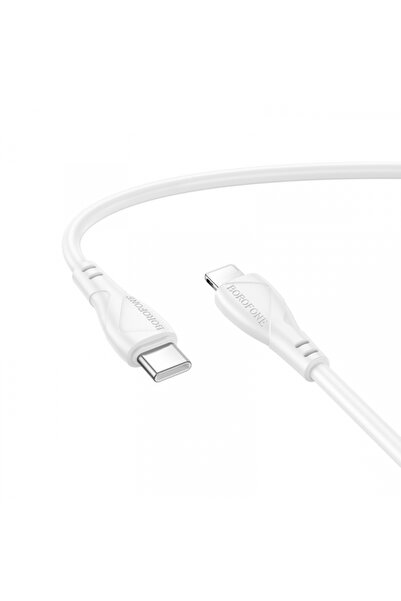 Borofone Cablu Date si Incarcare USB-C - Lightning BX121 Energy, 27W, 1m, Alb