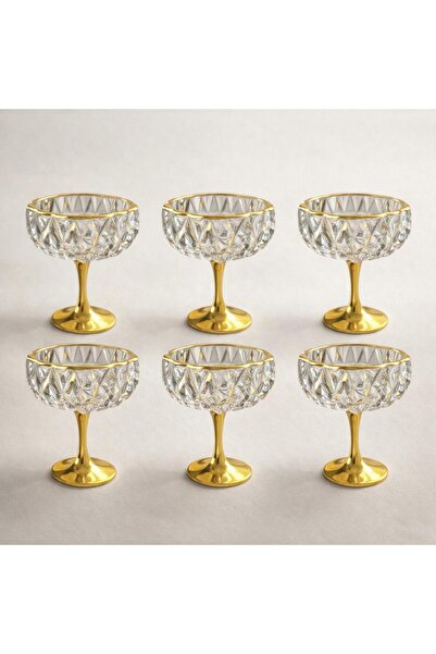 decovien Elegantly Designed 6-Piece Glass Turkish Delight Bowl with Stand