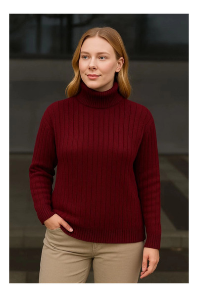 byasafkids Fisherman Collar Knitted Sweater Cotton Thick Corded Fabric Weavin...