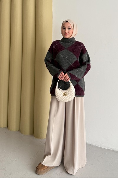 Rimel Moda قصة فضفاضة باكلافا كازاك بوردو