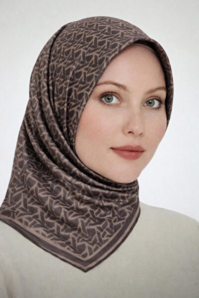İpekal Soft Cotton Scarf-90 X 90 -06099 Bitter Brown