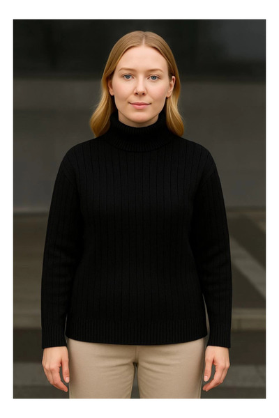 byasafkids Fisherman Collar Knitted Sweater Cotton Thick Corded Fabric Weavin...