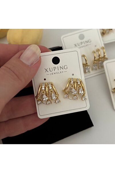 XUPING JEWELRY Xuping Altın Kaplama Tek Delik Çoklu Görünüm Tasarım Lüx Kalit...