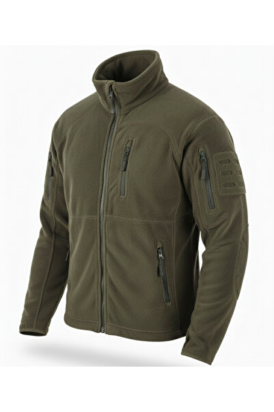 Beevos Thermal Tactical Fleece Jacket Men's Full Zipper 5 Pockets Cold Proof