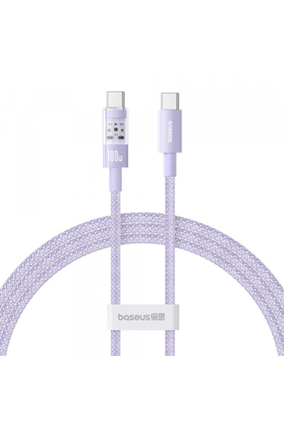 Baseus Cablu Date si Incarcare USB-C - USB-C Gem, 100W, 1m, Mov P10373000511-00