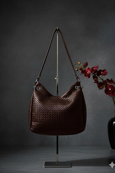 Gebiç Women's Bag Knitted Pattern Handbag and Shoulder Bag