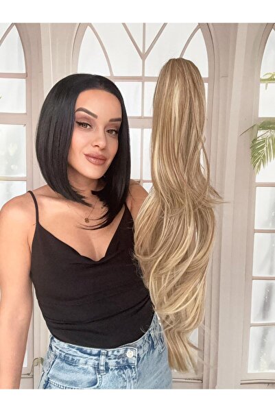 Suzan Peruk Mandallı Tokalı Postiş At Kuyruğu -Tak ve Çık Gerçek Saç Dokusund...