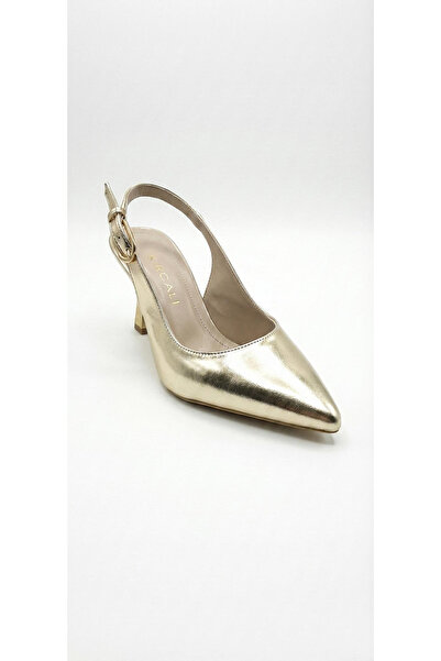Ustalar Ayakkabı Çanta Gold women's high heeled shoe 036.1410