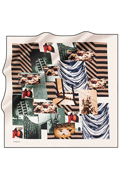 Cacharel Шовковий шарф Twill - 8655313-914 Кремово-зелений