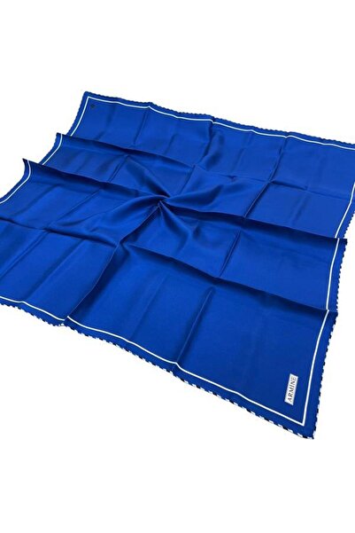 Armine وشاح حريري 2023 صيف 8966-76 ساكس أزرق تويل