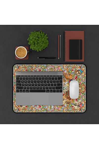 FALAVİ Etnik Halı Desen Mousepad, Gamer Mousepad, Amerikan Servis, Masa Sümeni